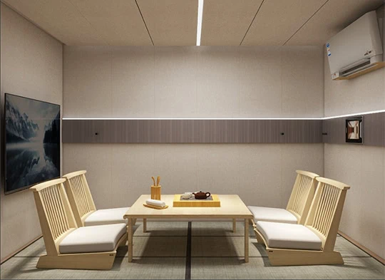 Custom hyperbaric chamber with warm atmosphere