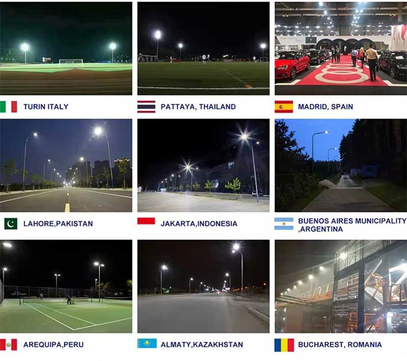led high mast flood light projects
